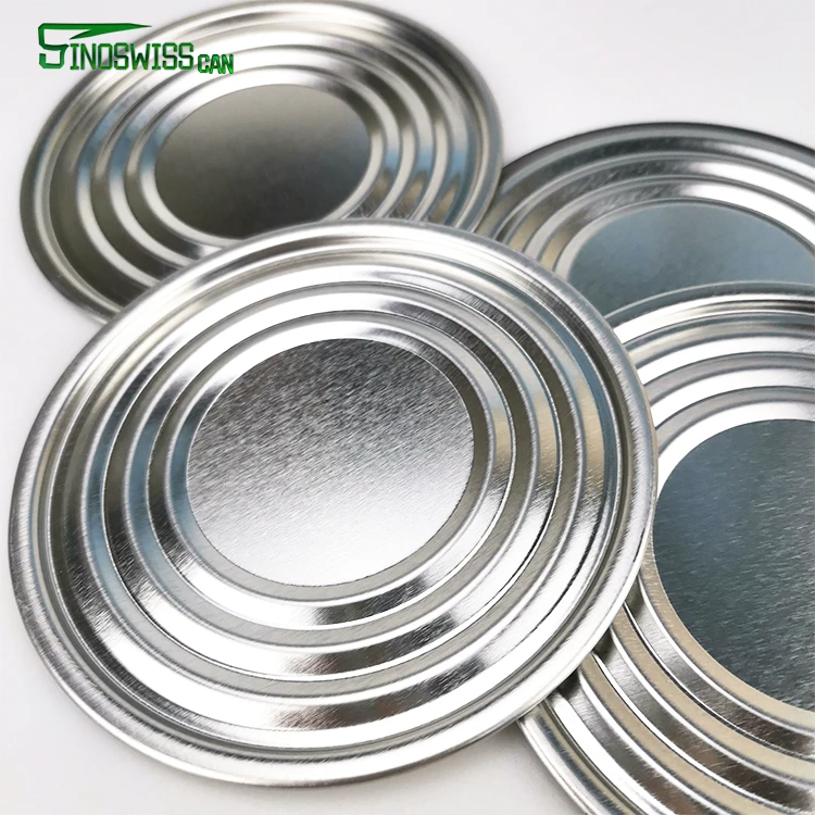 Food Grade Metal Ends 83mm 99mm Tinplate Bottom Cover Lid For Food Can