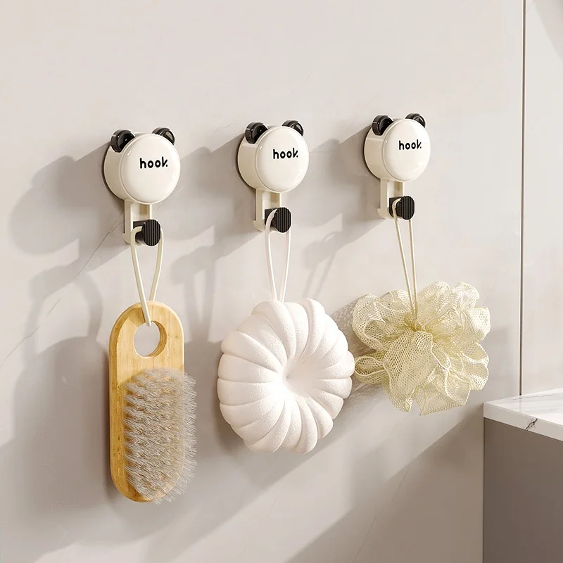 Oriental Elements Panda Style Heavy Duty Punch-Free Hook To5KG Stick Wall Kitchen-Bathroom Coat Rack Cartoon Hooks Hook