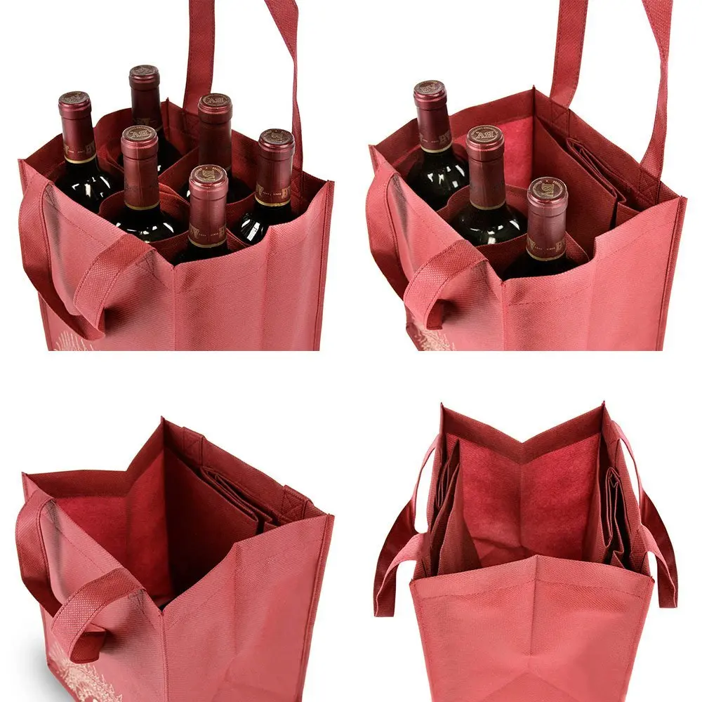 cheap wine bottle gift bag non woven wine bag custom non woven bag