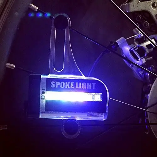Battery powered 14 LED 30 Changes Patterns Waterproof Bike Bicycle Wheel Rim Spoke Lights for Safety Night Riding MTB Wheel Tire