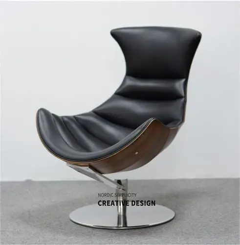 new arrival luxury modern comfortable revolving black white leather living room furniture leisure lounge lobster chair