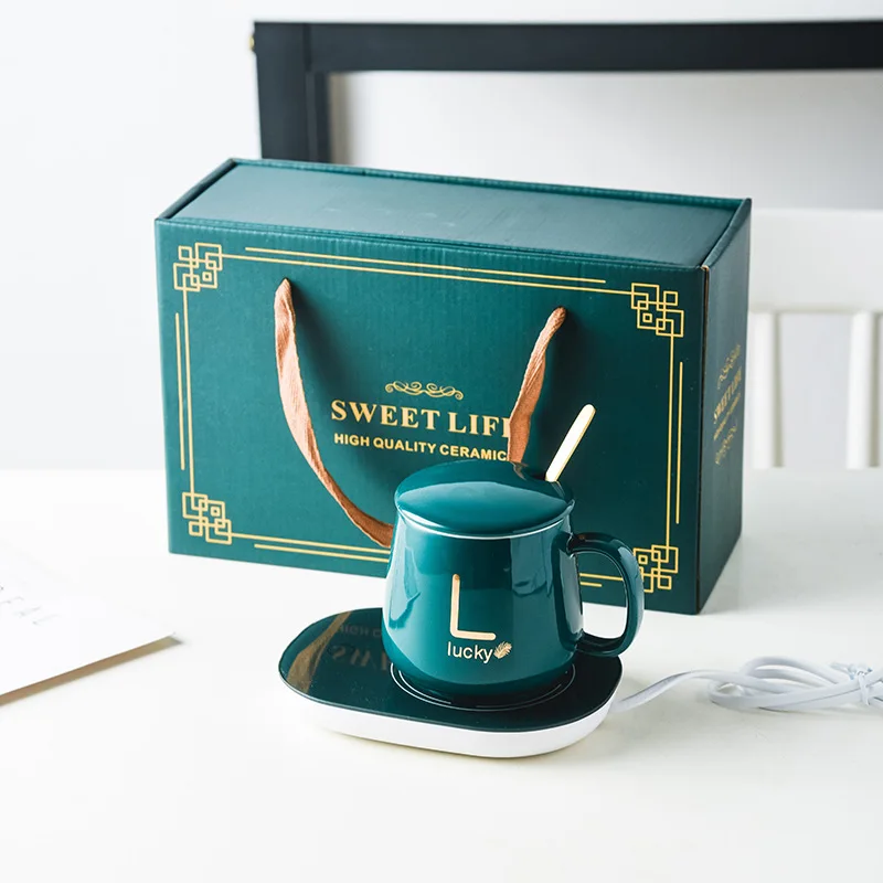 Customized Packaging 55 Degree Smart Constant Temperature Heating Smart Ceramic Coffee Mug