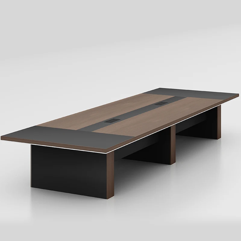 Luxury Modern 14-Seater Conference Table Steel and Wooden Office Furniture for Home Hotel or Hospital Meeting Rooms