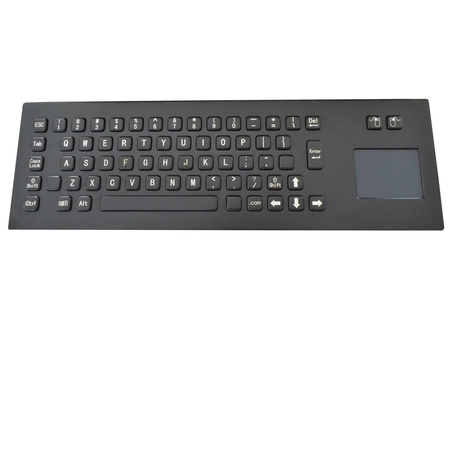 USB stainless steel metal keyboard with trackball
