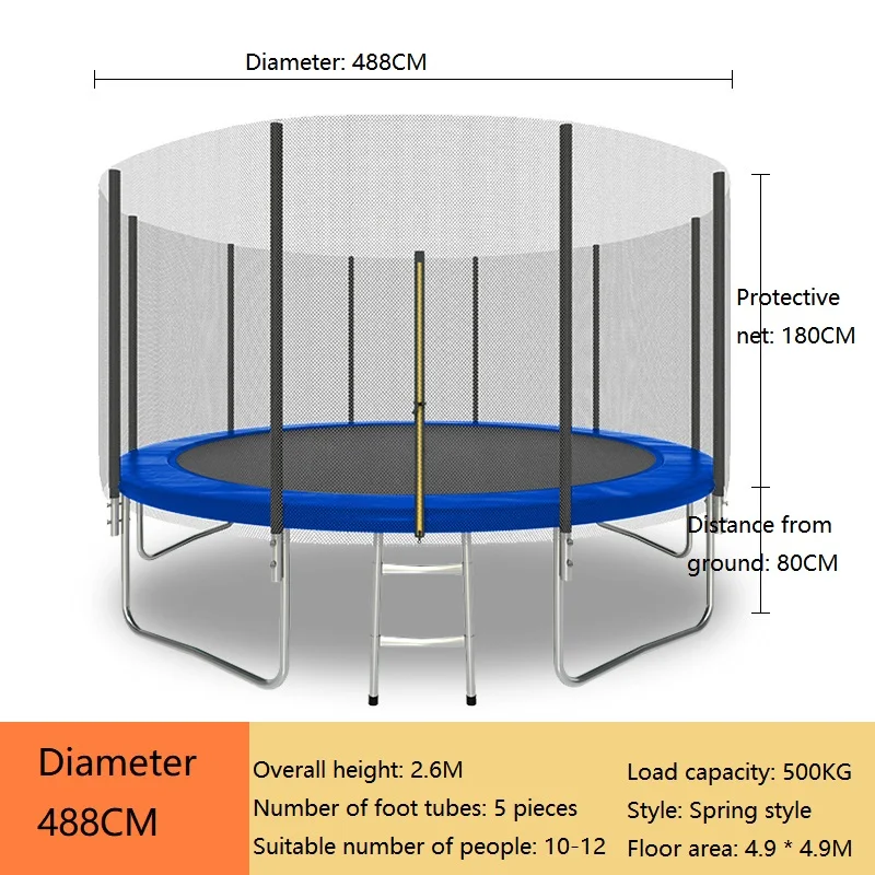 6FT 8FT 10FT 12FT 14FT 16FT OEM Outdoor Trampolines for Adult and Kids