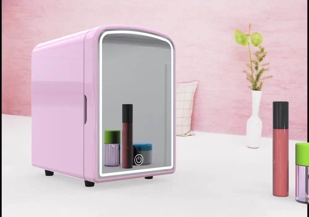 Hot Selling 4L Travel Portable AC/DC Skin Care Cosmetics LED Mirror Fridges Mini Refrigerator For Home Car Fridge