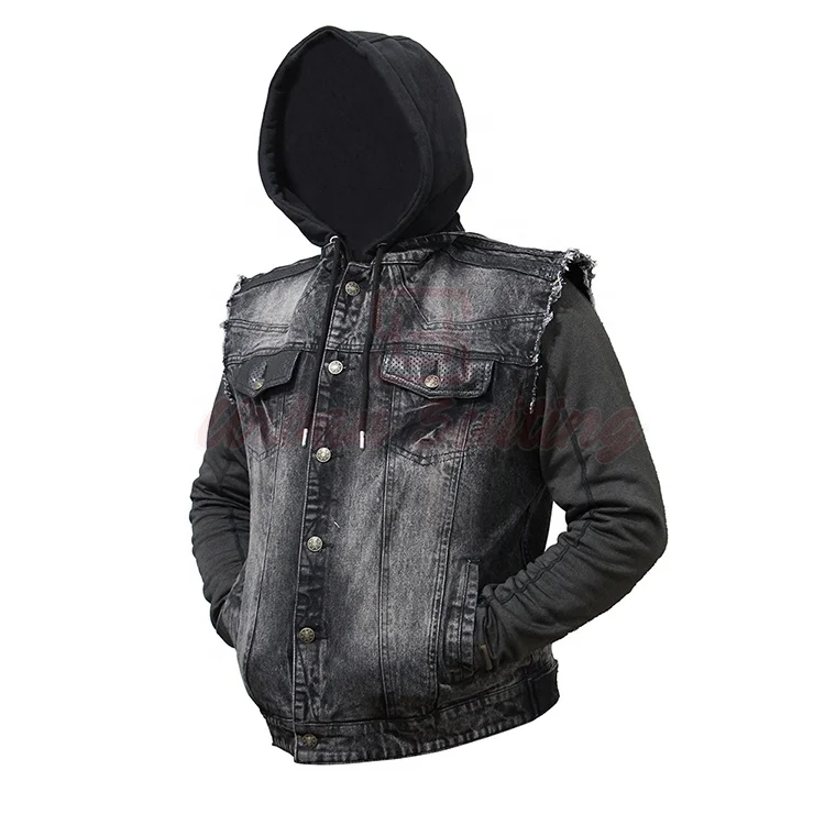 
 Новинка 2021, повседневный черный джинсовый жилет, потертый джинсовый жилет, мужская куртка без рукавов  