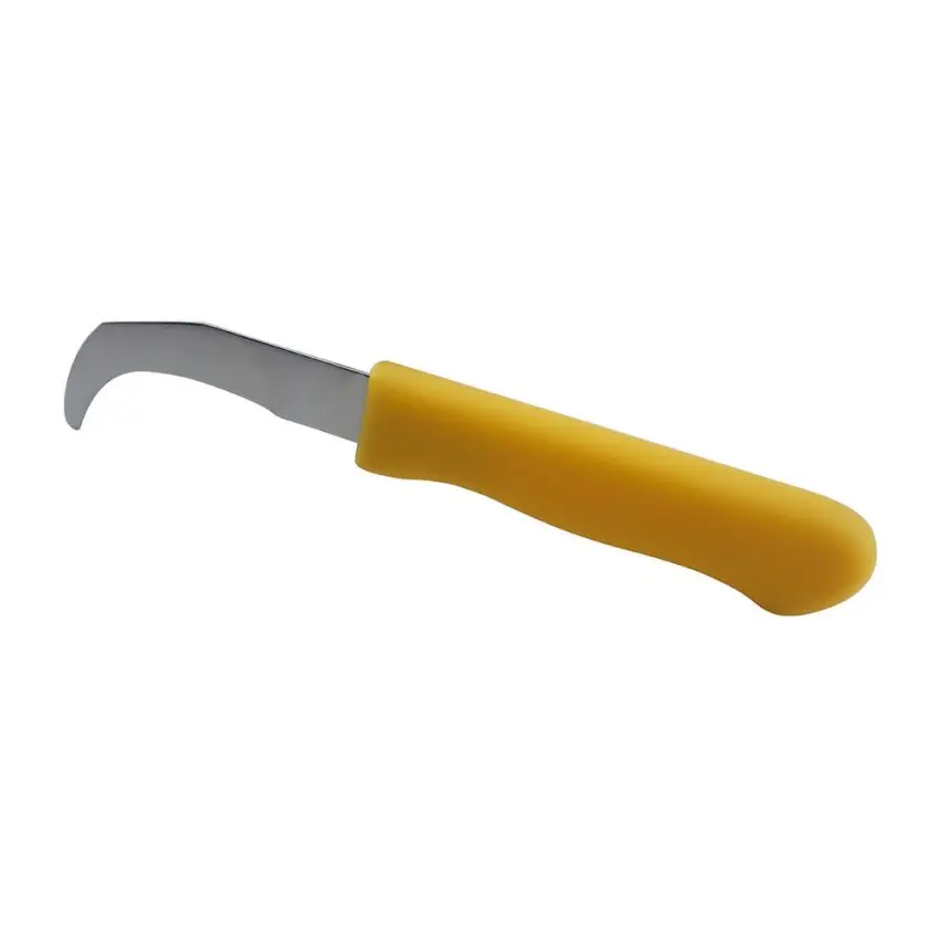 3 Inch Yellow PP Handle Banana Knife Curved Blade Cutter Knife