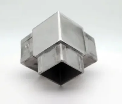 300 series Stainless Steel 3 Way Square Pipe Connector for Handrail