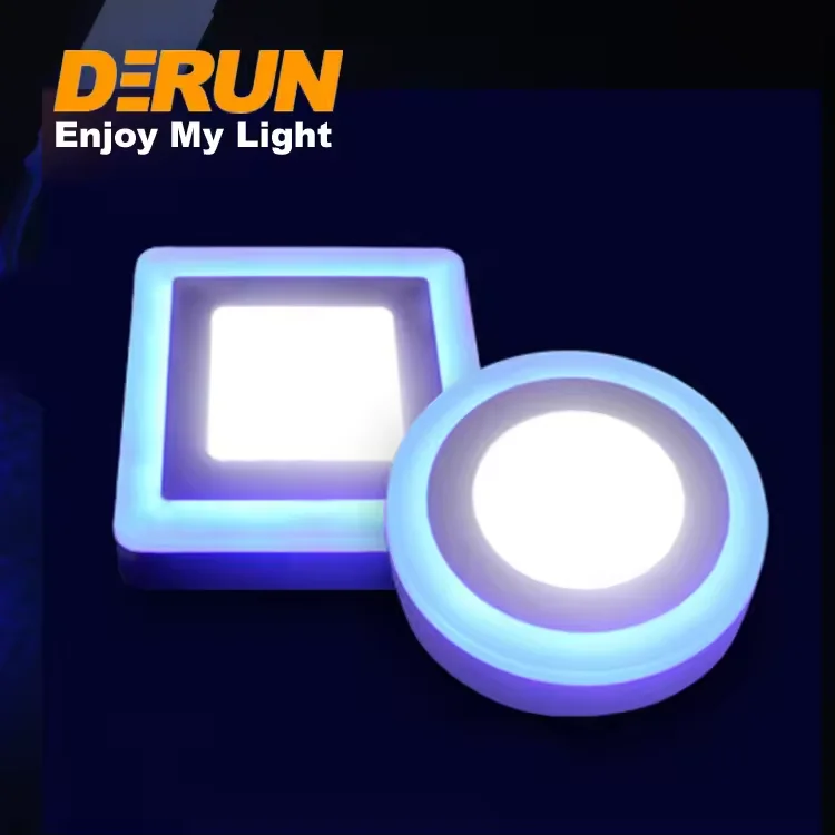 White+ Blue LED Panel Light Multi Color Changing Indoor Round Shape Ceiling Light Aluminum Frame , LPL-COLOR