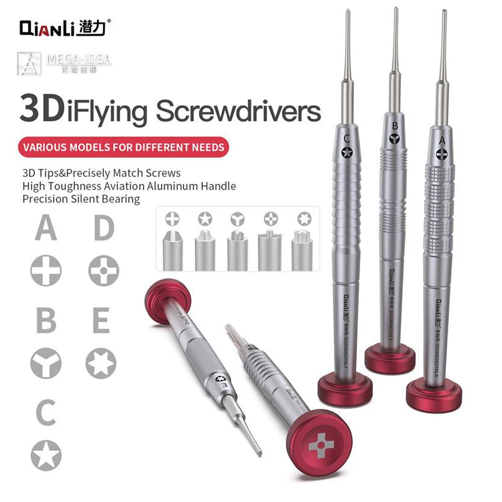 QIANLI 3D High Magnetic Bolt Opening Driver for Android Mobile Phone Repair Disassemble Screwdriver Repair Tool