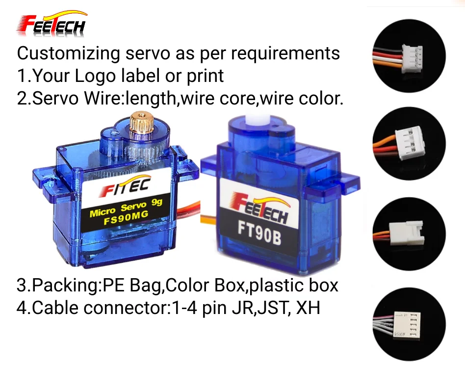 9G Micro Servo TS90A Robot Servo KT Motor 9 Grams Servo SG90 Replacement for RC 250 450 Helicopter Airplane Car Boat