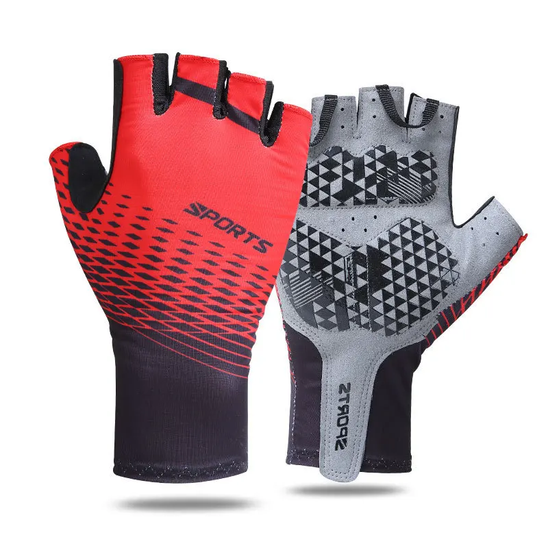 Breathable Sports half Finger gloves  no slip Touchscreen Motorbike Gloves for Man cycle Racing Gloves Custom Summer