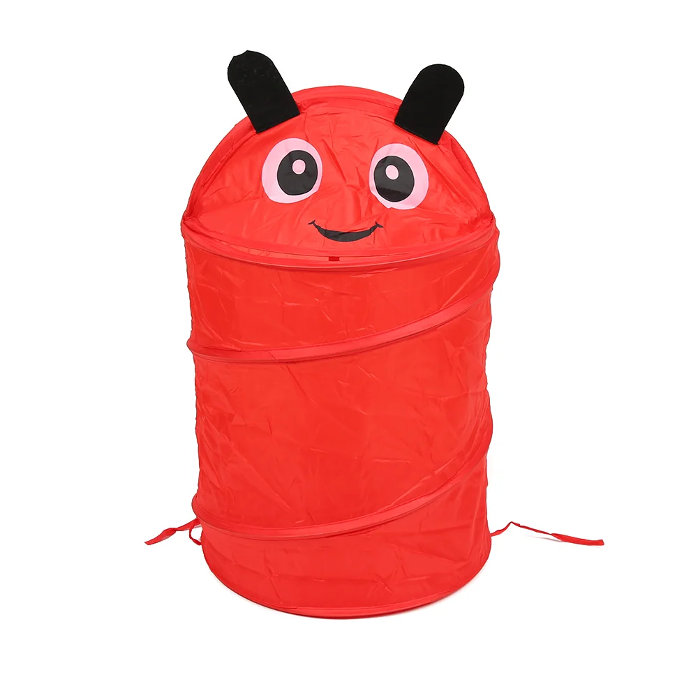Hot Sale Polyester Collapsible pop up hamper laundry baskets Round Cartoon Laundry Hamper