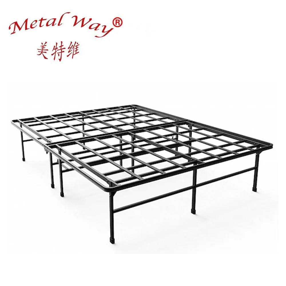 Manufacturer Fashion Full Size Single Layer Metal Frame Platform Bed Folding