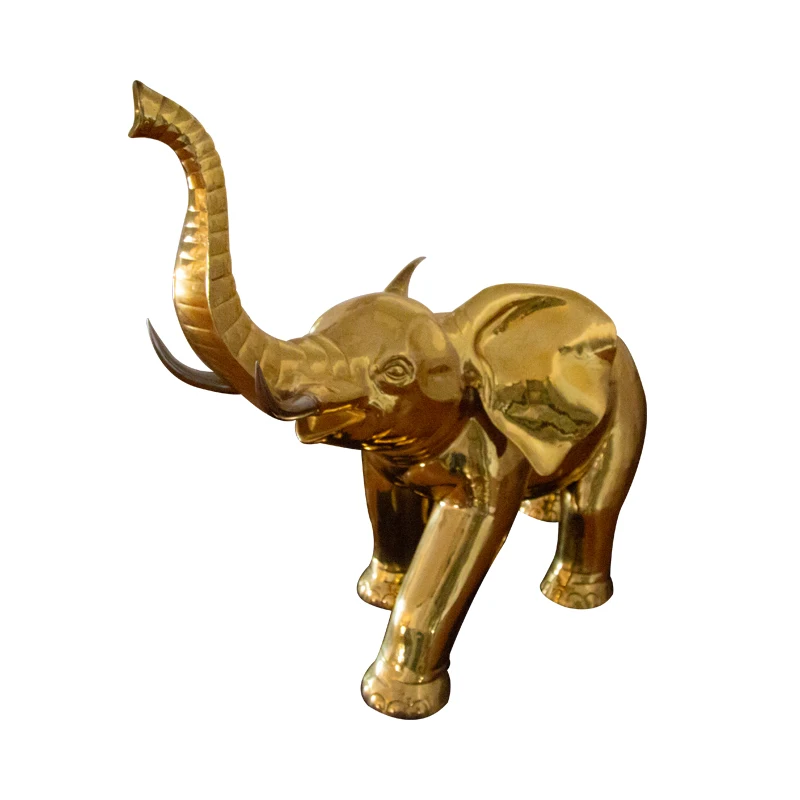 handmade 3D relief decoration stainless steel elephant sculpt animal modelling metal sculpture artware