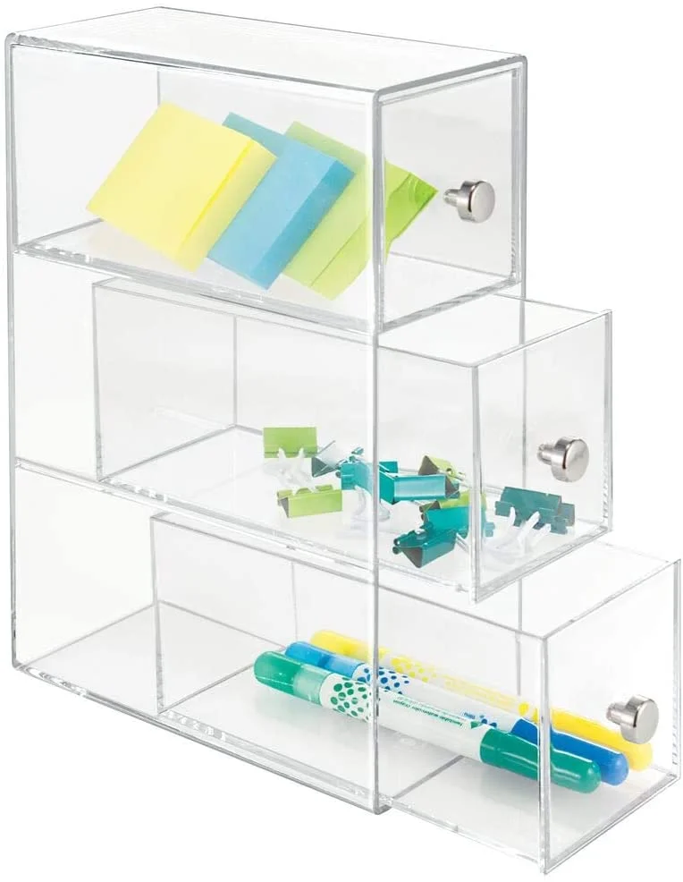 Desk Organizer Storage Station for Storing Gel Pens, Erasers, Tape, Push Pins, Pencils, Markers - Use Vertically or Horizontally