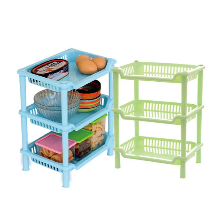 Многофункциональная Ванная прямоугольная трехслойная полка для хранения кухонного пола Пластиковая Полка для хранения