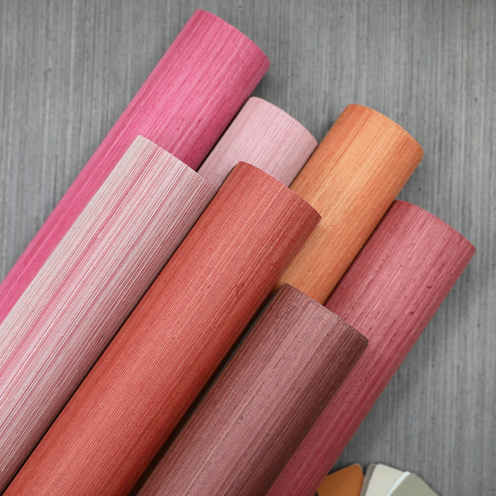 MYWIND Natural Material Grasscloth Fabric Wallpaper Color Abaca Wall coverings Home Decoration Material