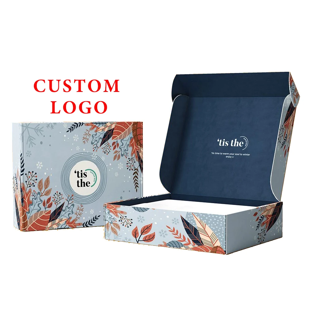 Custom Logo Personalised Ecommerce Cardboard Paper Packaging Box Corrugated Shipping Mailer Box With Logo