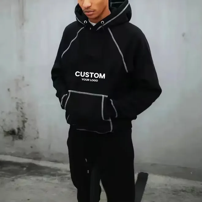 Design Stitching Tracksuit Training Wear Hip Pop Style Printing Nylon Jogging Suits Custom Tracksuit For Men