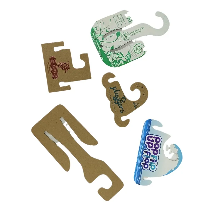 New design eco-friendly cardboard paper hangers customized paper hangers for shoe