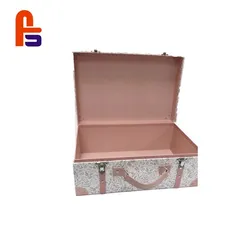Hot-selling Decorative New Design 3 pcs Paper Suitcase Gift Boxes With handle