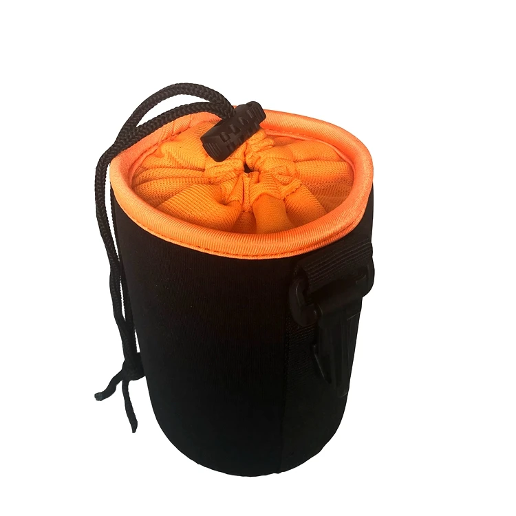 high quality waterproof Neoprene different 4 size camera lens bag soft black travel  lens pouch bag for camera lens protection