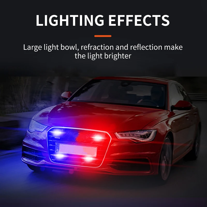 8 LEDs Remote control Car Wind Energy Car Universal Powered Daytime Running Light Auxiliary Lamp led strobe lights for trucks