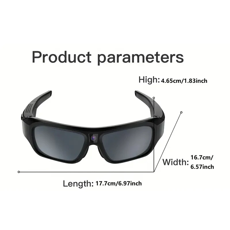 Camera Glasses 4K Sports Sunglasses Camera Video Glasses Support Take Videos/Photos for Indoor/Outdoor Activities
