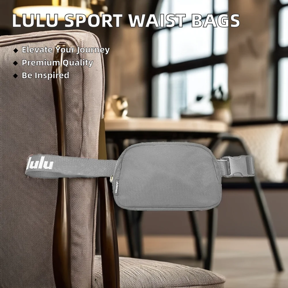 Wholesale Lululemone Custom Unisex Sport Fanny Pack Nylon Waist Chest Belt Bag Zipper Crossbody Men Women Everywhere LULU