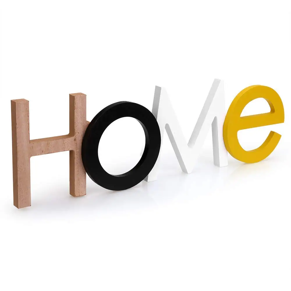 Деревенский деревянный блок домашний декор вырезанные деревянные буквы декоративный знак слова