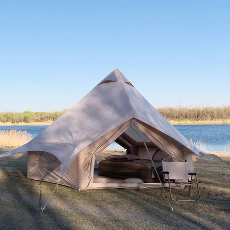 inflatable tent for 4-6 people party roof  window beige oho top for kids projection cinema screen