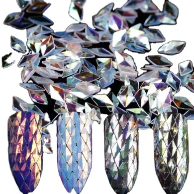 
3D diamond Nail art crystal diamond powder burst flash mixed glass micro diamond glitter nail sequin acrylic powder 