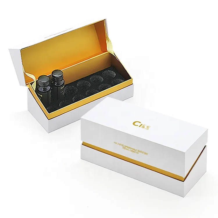 Custom cosmetic essential oil essence liquid health product oral liquid flip paper box