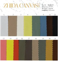 108*58 twill cotton fabric 100% bag material