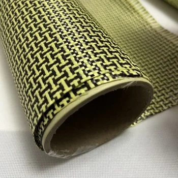 carbon fiber fabric yellow black kevlar hexagonal fabric