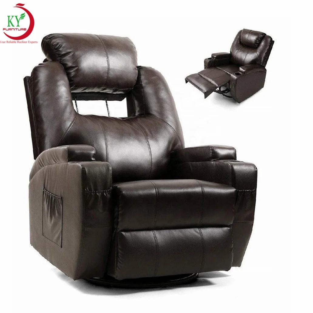 JKY Furniture Ergonomic Lounge 360 Degree Swivel Manual Recliner Chair on Sale Synthetic Leather Leisure Chair Lift Chair Modern