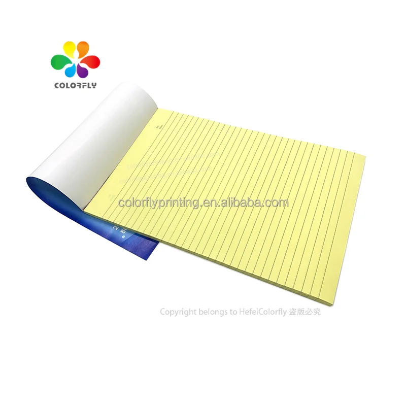 office supplies Customized Logo 215*330MM Yellow PAD PAPER Promotion Print Pad paper