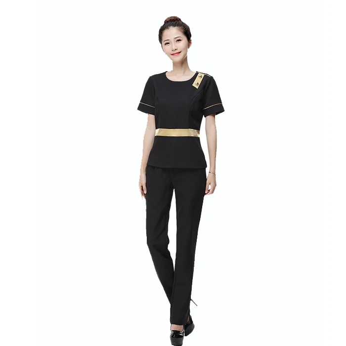Spanish style Workwear Short sleeve Women Salon Spa Uniform