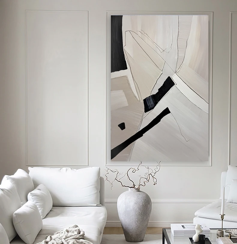 Wholesale Wabi-sabi Wind 3D hand-painted texture oil painting home decor