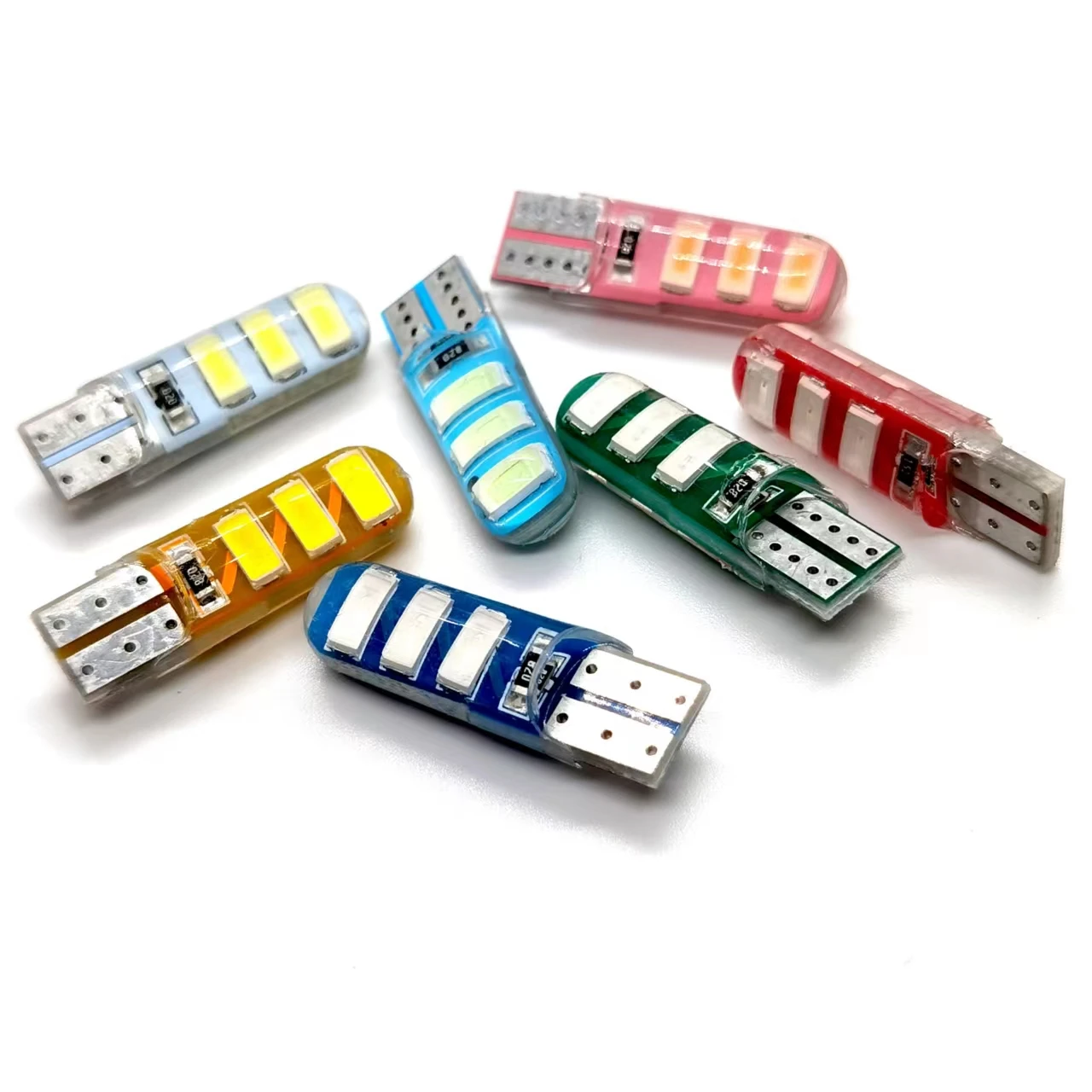 T10 Silicone Car Dome Lamp, Wholesale 6 SMD 5630 LED W5W 194 6LED 6 SMD 5730 LED, Parking Bulb 12V