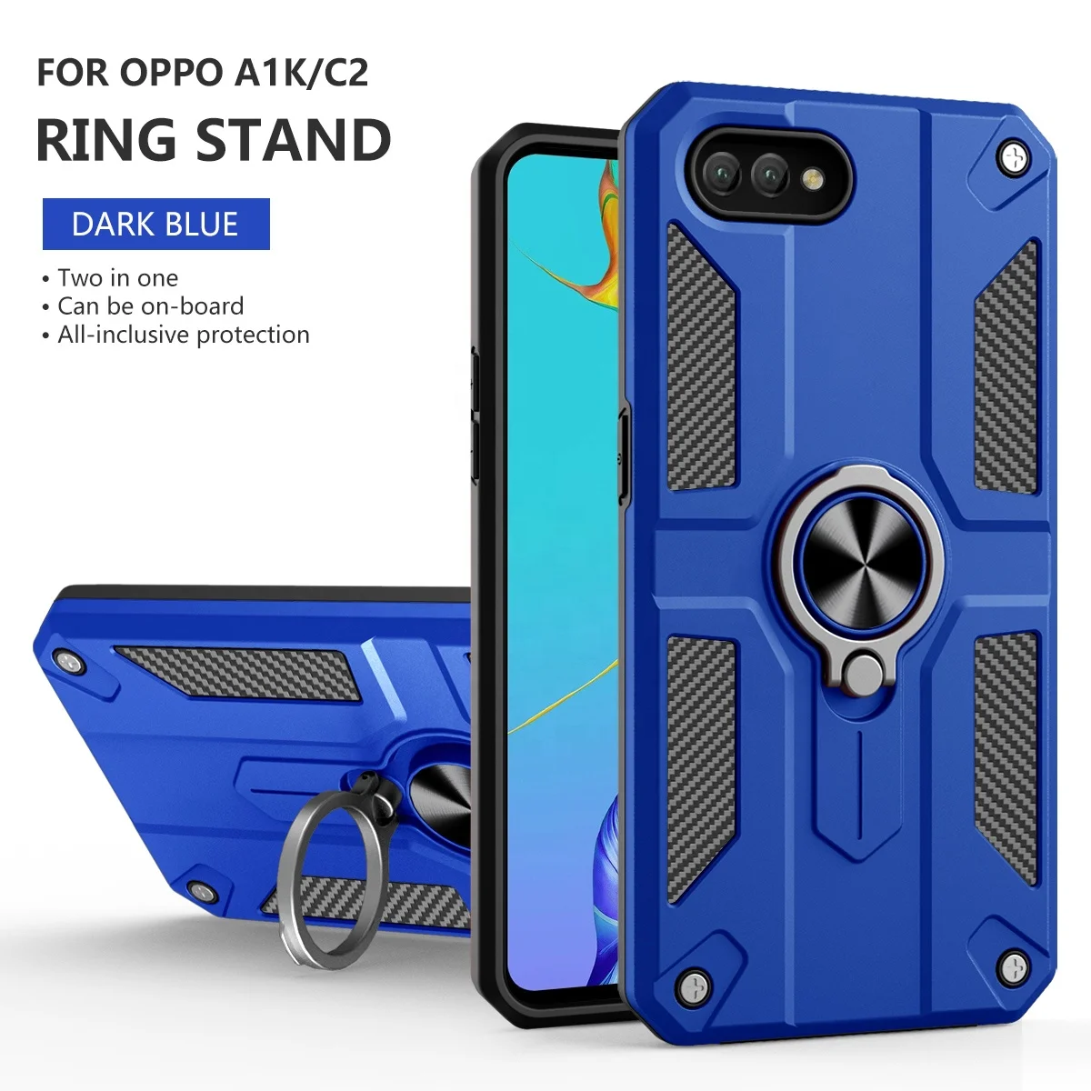 Military grade drop test heavy protection against impact protection fall ring bracket mobile phone case For OPPO series