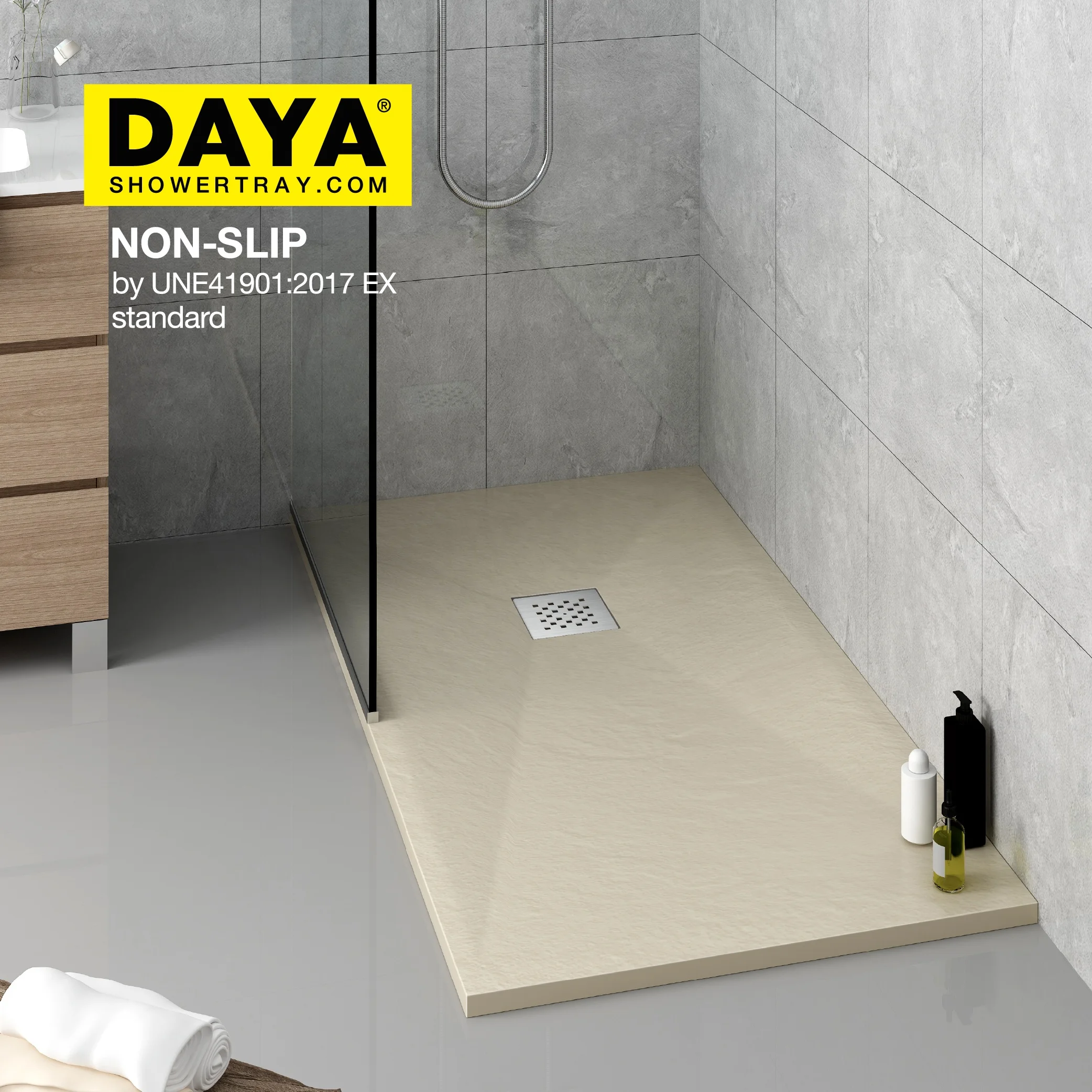 Toilet shower base durable pan cuttable pallet packaging gel-coat resin wash shower tray