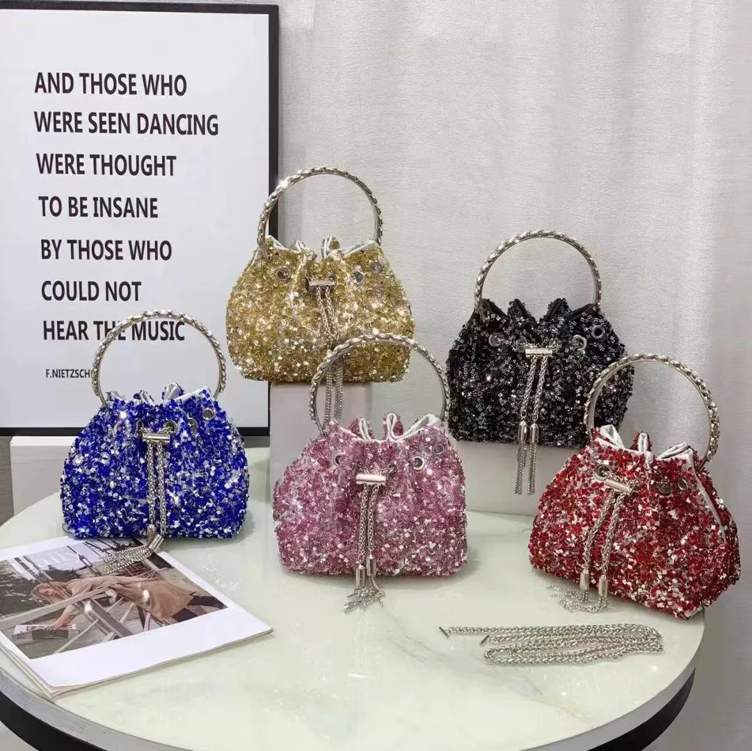 Upgrade Rhinestone Evening Bag Bling Purse Sparkly Diamond Silver Clutch Purses for Women Party Club Wedding Prom