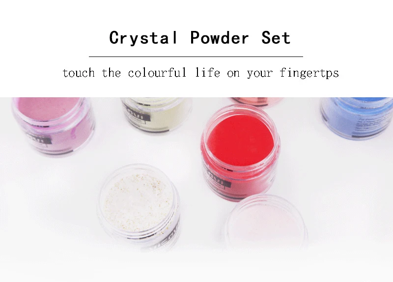 Wholesale Nail Color Crystal Powder Set Nail tool extended three-dimensional sculpted powder infiltrating powder 28g set