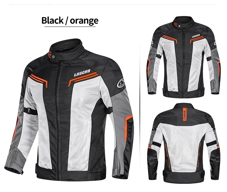 Summer Men Breathable Anti-Fall Motorcycle Racing Jersey Mesh Body Protection Motocross Riding Clothing Motorbike Bike Jacket