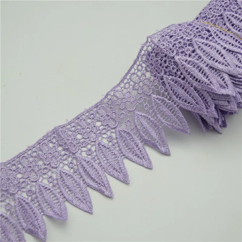 Polyester  Embroidery Lace Designs Elegance  Flower Lace Trim For Clothes