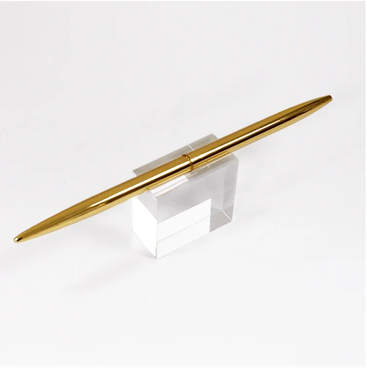 Guangdong Acrylic Pen Stand Manufacturer Custom Clear Engraved Lucite Block Pen Display Holder with Slot Nifty