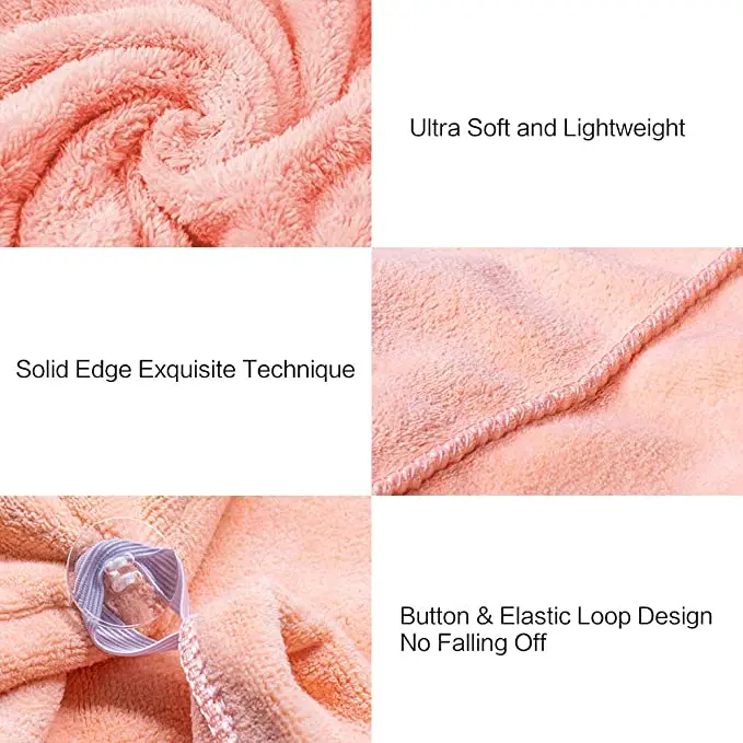 Quick Dry Hair Turban Wholesale Custom Microfiber Hair Drying Towel Wrap